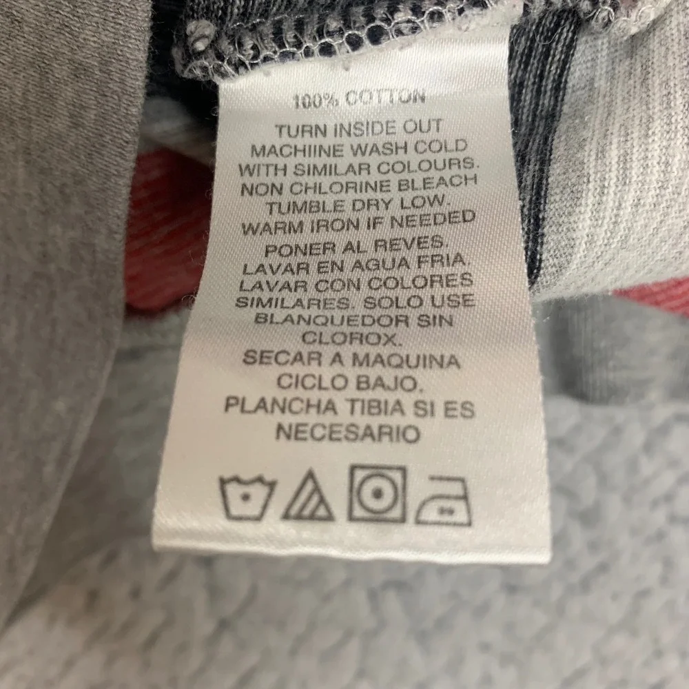 Carter's Hoodie Boys 3T Grey Red Striped Cotton Long Sleeve Kangaroo Pocket